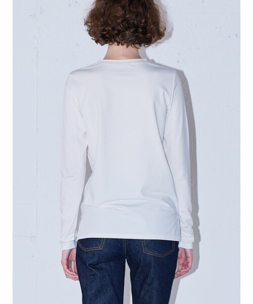 MIDIUMISOLID（ミディウミソリッド）の「クルーネックインナー プルオーバー（Tシャツ/カットソー・レディース・グリーン/カーキ/ブラック/オフホワイト・38/48）」の11枚目の写真