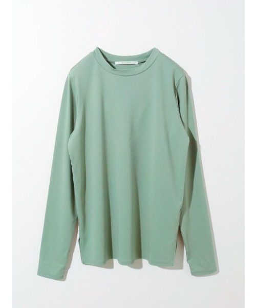 MIDIUMISOLID（ミディウミソリッド）の「クルーネックインナー プルオーバー（Tシャツ/カットソー・レディース・グリーン/カーキ/ブラック/オフホワイト・38/48）」の4枚目の写真