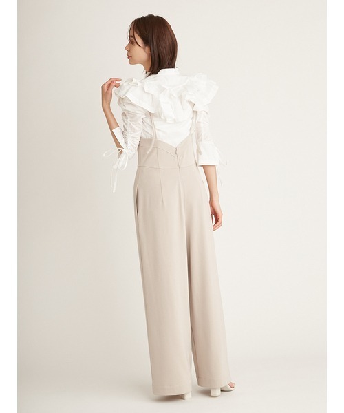 SNIDEL（スナイデル）の「ハイウエストサロペット（サロペット/オーバーオール・レディース・ブラック/ライトベージュ/ダークグレー・0/1）」の5枚目の写真