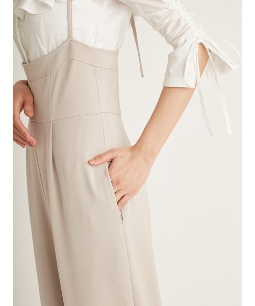 SNIDEL（スナイデル）の「ハイウエストサロペット（サロペット/オーバーオール・レディース・ブラック/ライトベージュ/ダークグレー・0/1）」の10枚目の写真