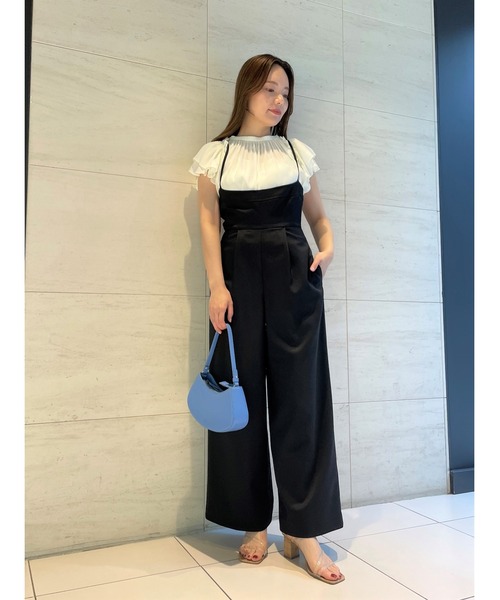 SNIDEL（スナイデル）の「ハイウエストサロペット（サロペット/オーバーオール・レディース・ブラック/ライトベージュ/ダークグレー・0/1）」の14枚目の写真