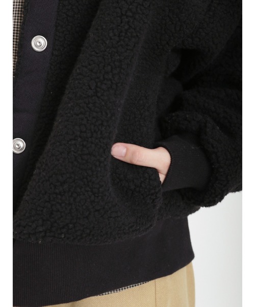 Samansa Mos2（サマンサ モスモス）の「ライトボアショートブルゾン（ブルゾン・レディース・ブラック/オフホワイト/キャメル・ﾌﾘ-）」の15枚目の写真