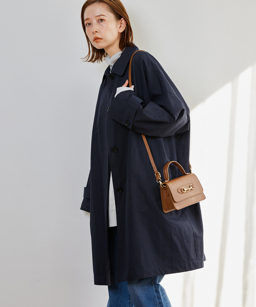 ハイカウントワイドステンカラーコート　JOURNAL STANDARD　ネイビー JOURNAL STANDARD（ジャーナルスタンダード）の「《追加》ハイカウント