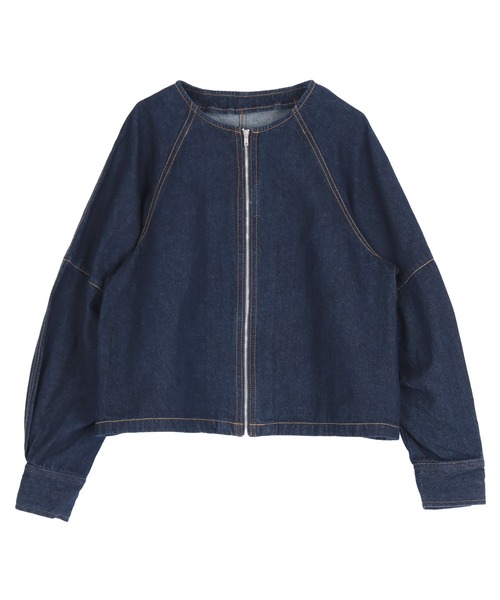 titivate(ティティベイト)の「ノーカラーデニムジャケット(デニムジャケット・レディース・ブラック/インディゴブルー・M)」の18枚目の写真