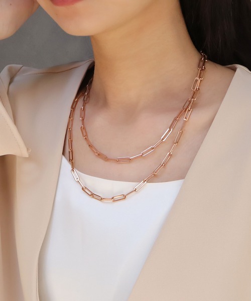 blackdia ocean(ブラックダイヤオーシャン)の「blackdia ocean ボックスチェーンネックレス(ネックレス・レディース・シルバー/ゴールド/ピンクゴールド・42cm/50cm)」の3枚目の写真