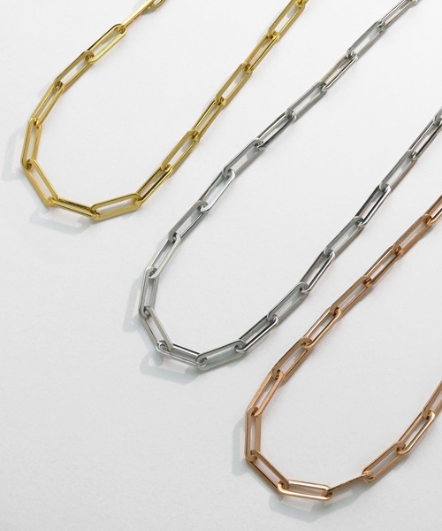 blackdia ocean(ブラックダイヤオーシャン)の「blackdia ocean ボックスチェーンネックレス(ネックレス・レディース・シルバー/ゴールド/ピンクゴールド・42cm/50cm)」の5枚目の写真