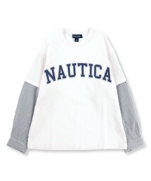 【NAUTICA/ノーティカ】シャツ重ね着風長袖Tシャツ ロンT