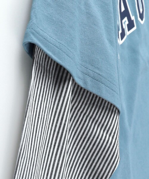NAUTICA(ノーティカ)の「【NAUTICA/ノーティカ】シャツ重ね着風長袖Tシャツ ロンT(Tシャツ/カットソー・キッズ・ブルー/オフホワイト/ネイビー・L/S/M/XL/XS)」の15枚目の写真