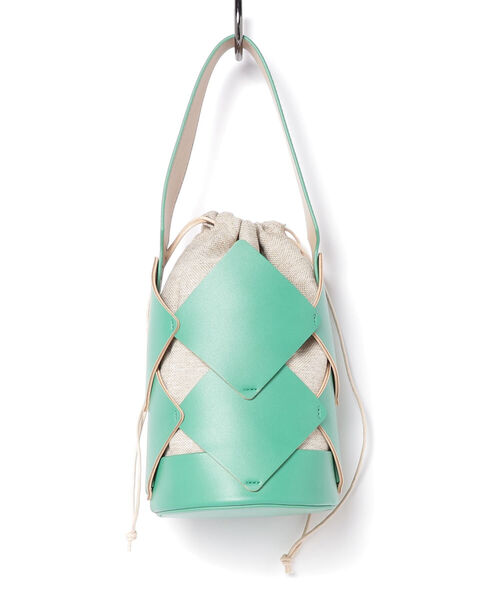 Casselini(キャセリーニ)の「【CASSELINI/キャセリーニ】モチーフバケットバッグ(トートバッグ・レディース・アイボリー/グリーン・FREE)」の7枚目の写真