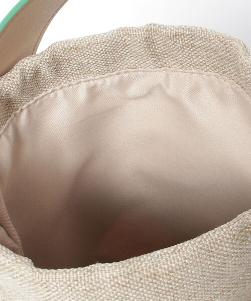 Casselini(キャセリーニ)の「【CASSELINI/キャセリーニ】モチーフバケットバッグ(トートバッグ・レディース・アイボリー/グリーン・FREE)」の9枚目の写真