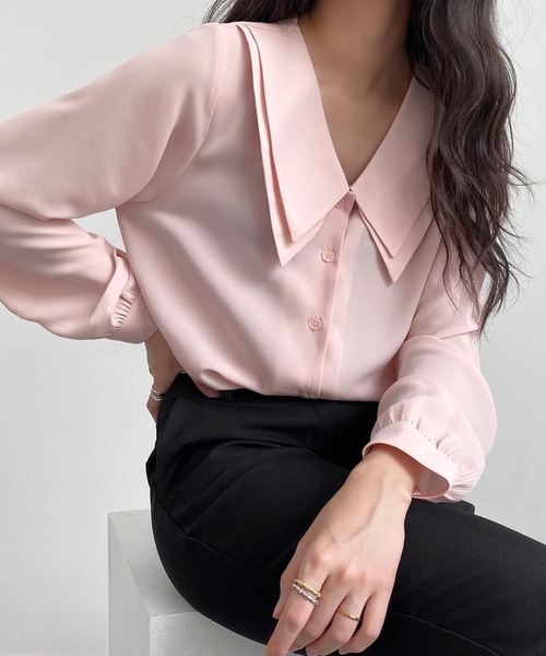 fd style(エフディ スタイル)の「二重カラーブラウス(シャツ/ブラウス・レディース・Black/White/PINK・FREE)」の1枚目の写真