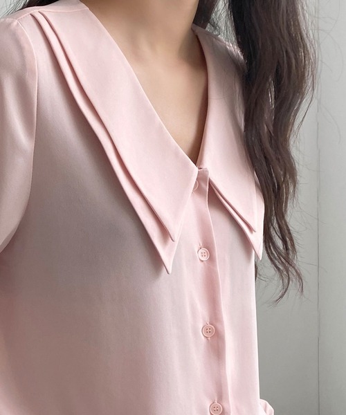 fd style(エフディ スタイル)の「二重カラーブラウス(シャツ/ブラウス・レディース・Black/White/PINK・FREE)」の6枚目の写真