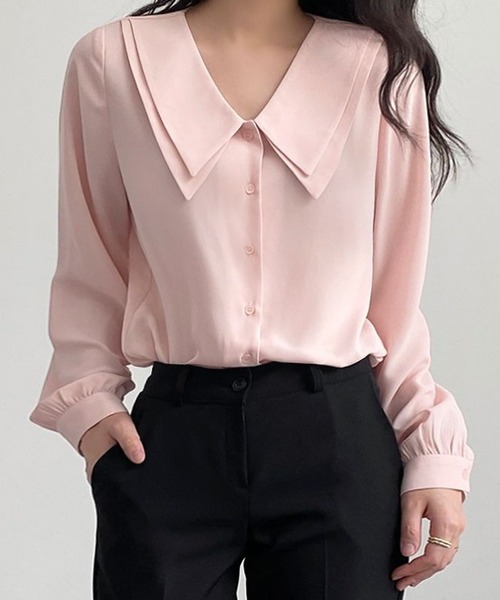 fd style(エフディ スタイル)の「二重カラーブラウス(シャツ/ブラウス・レディース・Black/White/PINK・FREE)」の10枚目の写真