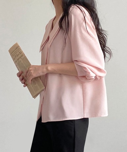 fd style(エフディ スタイル)の「二重カラーブラウス(シャツ/ブラウス・レディース・Black/White/PINK・FREE)」の11枚目の写真