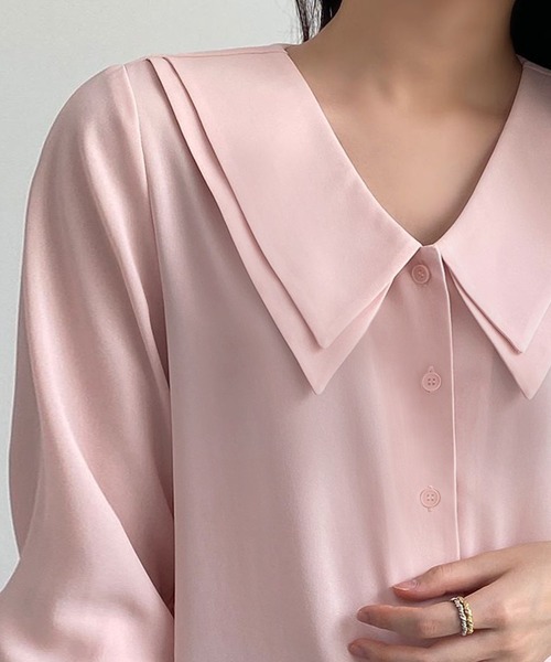 fd style(エフディ スタイル)の「二重カラーブラウス(シャツ/ブラウス・レディース・Black/White/PINK・FREE)」の9枚目の写真