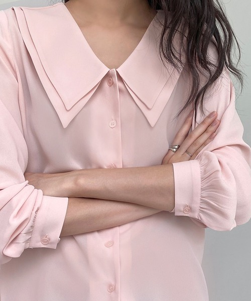 fd style(エフディ スタイル)の「二重カラーブラウス(シャツ/ブラウス・レディース・Black/White/PINK・FREE)」の12枚目の写真