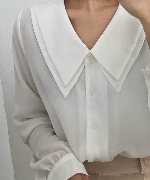 fd style(エフディ スタイル)の「二重カラーブラウス(シャツ/ブラウス・レディース・Black/White/PINK・FREE)」の16枚目の写真