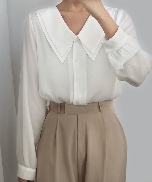 fd style(エフディ スタイル)の「二重カラーブラウス(シャツ/ブラウス・レディース・Black/White/PINK・FREE)」の18枚目の写真