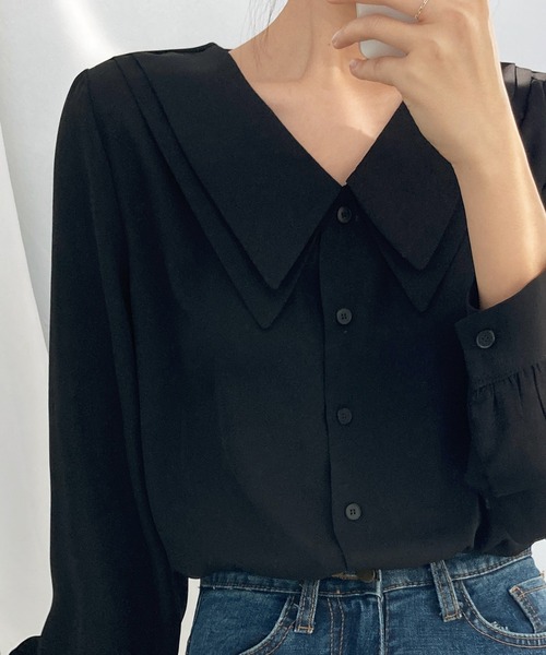 fd style(エフディ スタイル)の「二重カラーブラウス(シャツ/ブラウス・レディース・Black/White/PINK・FREE)」の21枚目の写真