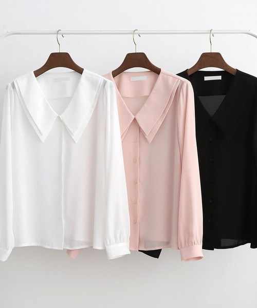 fd style(エフディ スタイル)の「二重カラーブラウス(シャツ/ブラウス・レディース・Black/White/PINK・FREE)」の20枚目の写真