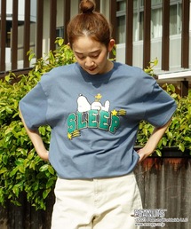 【OUTDOOR PRODUCTS/アウトドアプロダクツ】【PEANUTS/ピーナッツ】スヌーピー コラボ Tシャツ ドロップショルダー オーバーサイズ