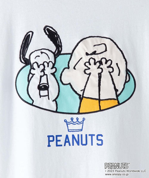 PEANUTS(ピーナッツ)の「【OUTDOOR PRODUCTS/アウトドアプロダクツ】【PEANUTS/ピーナッツ】スヌーピー コラボ Tシャツ ドロップショルダー オーバーサイズ(Tシャツ/カットソー・メンズ・ピンク系その他/オフホワイト/ブルー系その他/ホワイト・SMALL/MEDIUM/LARGE/X-LARGE)」の19枚目の写真