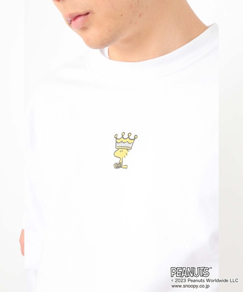 PEANUTS(ピーナッツ)の「【OUTDOOR PRODUCTS/アウトドアプロダクツ】【PEANUTS/ピーナッツ】スヌーピー コラボ Tシャツ ドロップショルダー オーバーサイズ(Tシャツ/カットソー・メンズ・ピンク系その他/オフホワイト/ブルー系その他/ホワイト・SMALL/MEDIUM/LARGE/X-LARGE)」の7枚目の写真