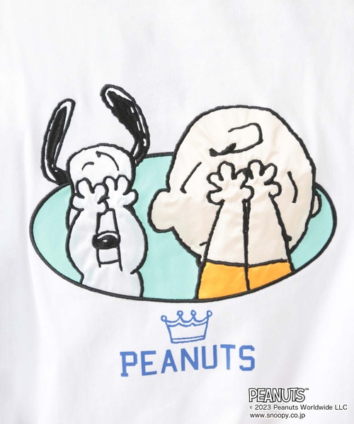 PEANUTS(ピーナッツ)の「【OUTDOOR PRODUCTS/アウトドアプロダクツ】【PEANUTS/ピーナッツ】スヌーピー コラボ Tシャツ ドロップショルダー オーバーサイズ(Tシャツ/カットソー・メンズ・ピンク系その他/オフホワイト/ブルー系その他/ホワイト・SMALL/MEDIUM/LARGE/X-LARGE)」の21枚目の写真