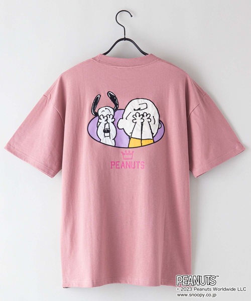 PEANUTS(ピーナッツ)の「【OUTDOOR PRODUCTS/アウトドアプロダクツ】【PEANUTS/ピーナッツ】スヌーピー コラボ Tシャツ ドロップショルダー オーバーサイズ(Tシャツ/カットソー・メンズ・ピンク系その他/オフホワイト/ブルー系その他/ホワイト・SMALL/MEDIUM/LARGE/X-LARGE)」の15枚目の写真
