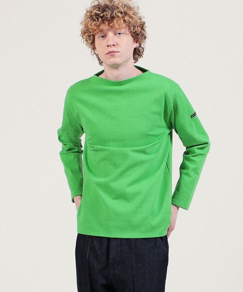 SAINT JAMES OUESSANT コットンボートネックプルオーバー SAINT JAMES OUESSANT SOLID コットン ボートネックプルオーバー