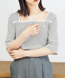 テレコホルター5分袖プルオーバー