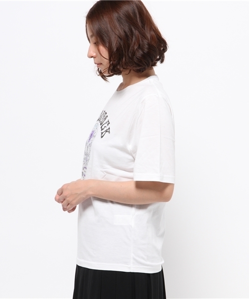 WEGO(ウィゴー)の「WEGO/70sモチーフTシャツ(Tシャツ/カットソー・レディース・ブラック/オフホワイト・FREE)」の4枚目の写真