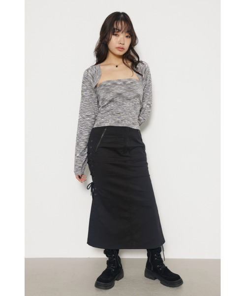 LAGUA GEM（ラグアジェム）の「KNIT BOLERO SET ボレロ（ニット/セーター・レディース・オレンジ/グレー/カーキ・FREE）」の12枚目の写真