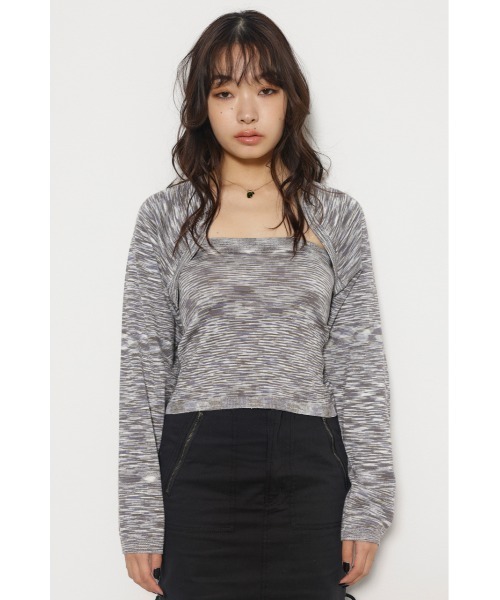 LAGUA GEM（ラグアジェム）の「KNIT BOLERO SET ボレロ（ニット/セーター・レディース・オレンジ/グレー/カーキ・FREE）」の13枚目の写真