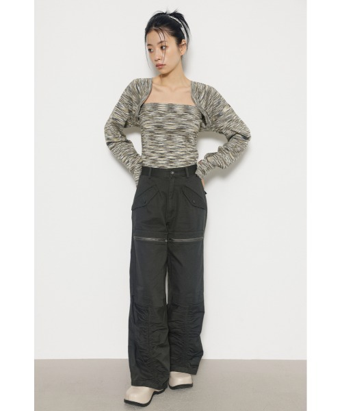 LAGUA GEM（ラグアジェム）の「KNIT BOLERO SET ボレロ（ニット/セーター・レディース・オレンジ/グレー/カーキ・FREE）」の8枚目の写真