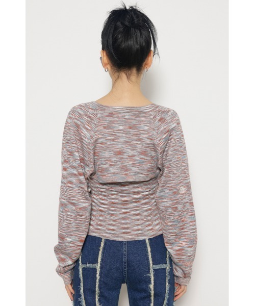 LAGUA GEM（ラグアジェム）の「KNIT BOLERO SET ボレロ（ニット/セーター・レディース・オレンジ/グレー/カーキ・FREE）」の19枚目の写真