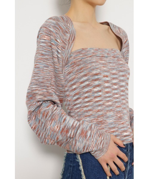 LAGUA GEM（ラグアジェム）の「KNIT BOLERO SET ボレロ（ニット/セーター・レディース・オレンジ/グレー/カーキ・FREE）」の20枚目の写真