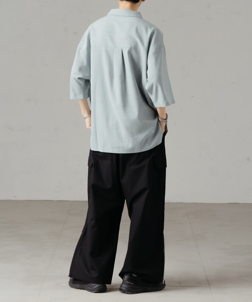 epnok(エプノック)の「スラブツイルルーズシャツ(シャツ/ブラウス・メンズ・ベージュ/ピンク/ブルー・SMALL/MEDIUM/LARGE)」の11枚目の写真