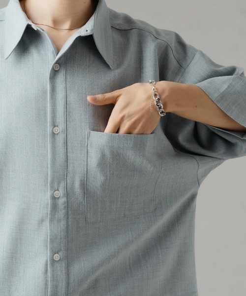 epnok(エプノック)の「スラブツイルルーズシャツ(シャツ/ブラウス・メンズ・ベージュ/ピンク/ブルー・SMALL/MEDIUM/LARGE)」の12枚目の写真