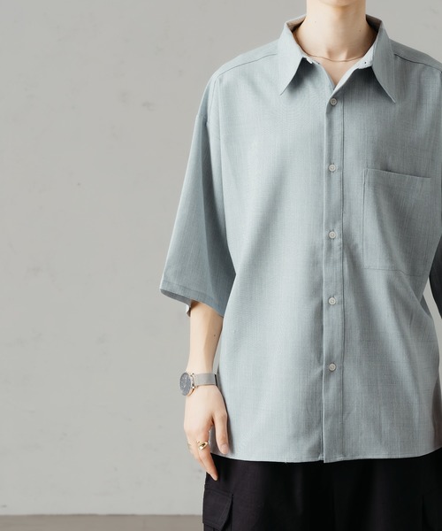 epnok(エプノック)の「スラブツイルルーズシャツ(シャツ/ブラウス・メンズ・ベージュ/ピンク/ブルー・SMALL/MEDIUM/LARGE)」の9枚目の写真