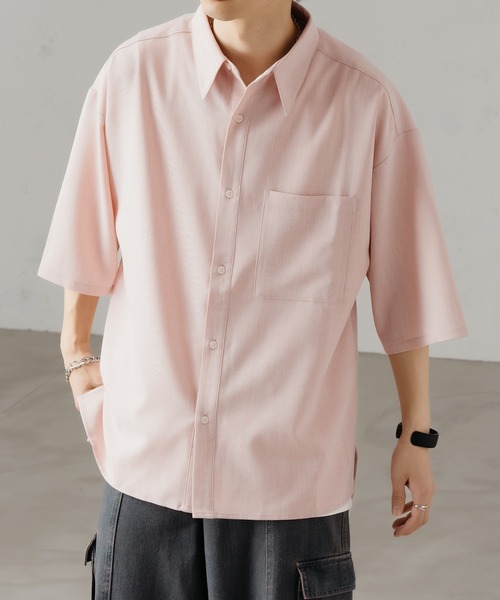 epnok(エプノック)の「スラブツイルルーズシャツ(シャツ/ブラウス・メンズ・ベージュ/ピンク/ブルー・SMALL/MEDIUM/LARGE)」の8枚目の写真