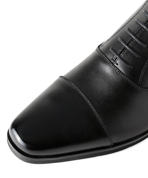 Midland FootWears（ミッドランド フットウエアーズ）の「WEB限定 レザー 内羽根 スクエアトゥ ストレートチップ ドレスシューズ / Midland Footwears 000007（ドレスシューズ・メンズ・ブラック・25.0cm/25.5cm/26.0cm/26.5cm/27.0cm/27.5cm/28.0cm）」の11枚目の写真