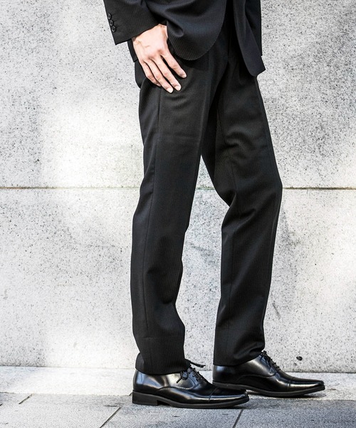 Midland FootWears（ミッドランド フットウエアーズ）の「WEB限定 レザー 内羽根 スクエアトゥ ストレートチップ ドレスシューズ / Midland Footwears 000007（ドレスシューズ・メンズ・ブラック・25.0cm/25.5cm/26.0cm/26.5cm/27.0cm/27.5cm/28.0cm）」の3枚目の写真