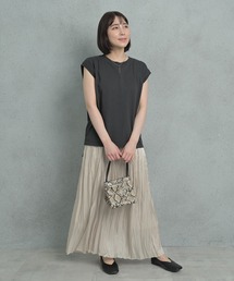 Arinomama 16sピグメント天竺フレンチスリーブTシャツ