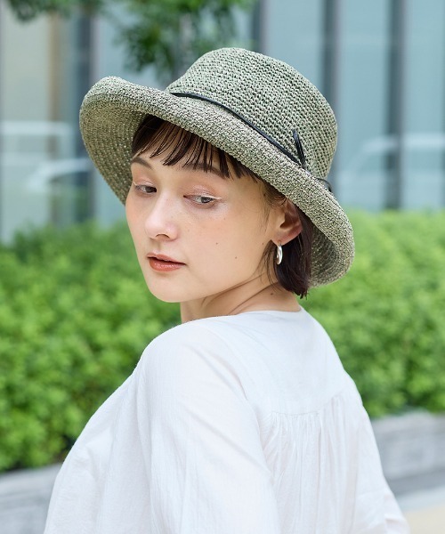 Actually(アクチュアリー)の「ニュアンスカラー クロシェハット(ハット・レディース・ベージュ/グレー・フリー)」の7枚目の写真