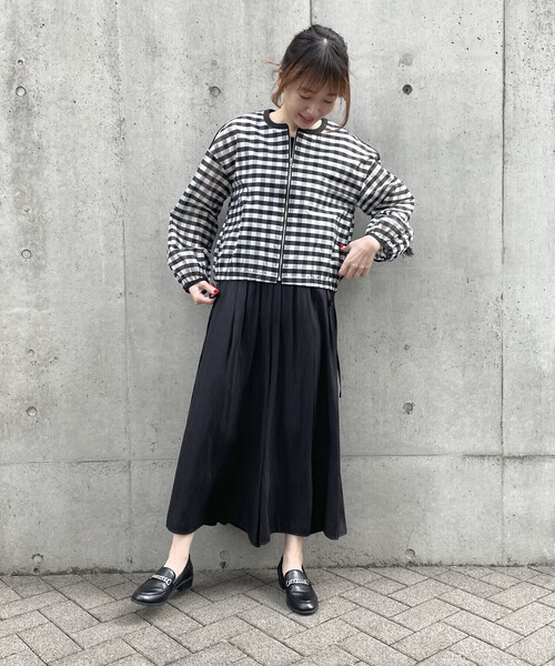 COMME CA ISM(コムサイズム)の「シアーブルゾン(ブルゾン・レディース・ブラック/チェック・MEDIUM/LARGE)」の20枚目の写真
