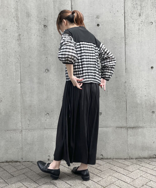 COMME CA ISM(コムサイズム)の「シアーブルゾン(ブルゾン・レディース・ブラック/チェック・MEDIUM/LARGE)」の21枚目の写真