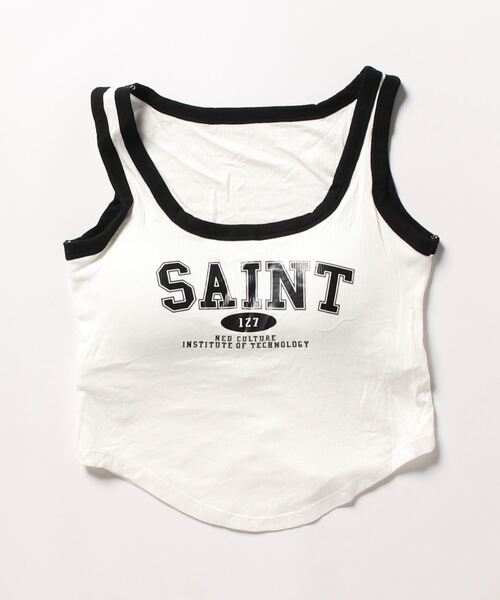 Revo.（レボ）の「【パット付き】ロゴプリント タンクトップ パイピング ブラトップ（タンクトップ・レディース・ホワイト/ブラウン/チャコール・FREE）」の22枚目の写真