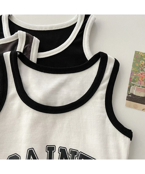 Revo.（レボ）の「【パット付き】ロゴプリント タンクトップ パイピング ブラトップ（タンクトップ・レディース・ホワイト/ブラウン/チャコール・FREE）」の18枚目の写真