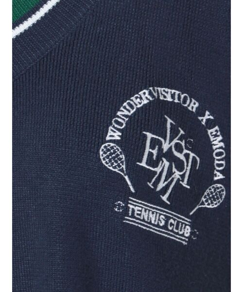 WONDER VISITOR(ワンダービジター)の「【WONDER VISITOR×EMODA】エンブレムロゴニットベスト(ベスト・レディース・ホワイト/ネイビー・FREE)」の17枚目の写真